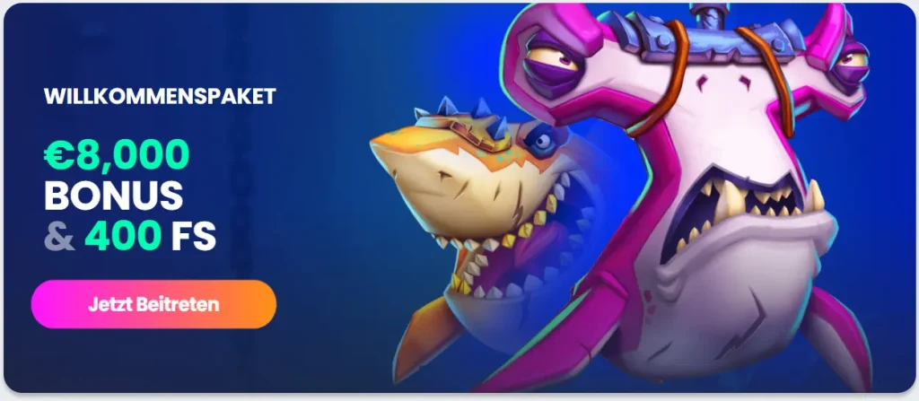 Willkommenspaket mit Crocoslots Bonus